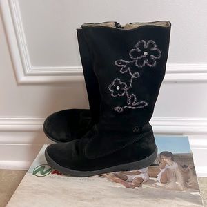 Naturino black suede boot size size 31 size 1